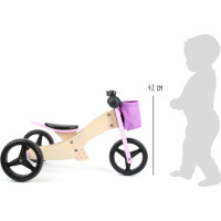 small foot Drevené odrážadlo Trike 2v1 ružové