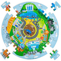 Bigjigs Toys Kruhové puzzle Recyklácia
