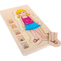 small foot Drevené puzzle anatómie