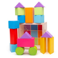 Bigjigs Baby Prvé drevené kocky set 17 kusov