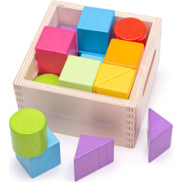Bigjigs Baby Prvé drevené kocky set 17 kusov
