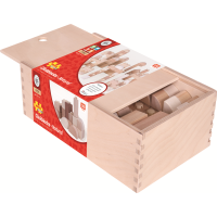 Bigjigs Baby Drevené Spojkocky - Natur set 100 kusov