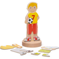Bigjigs Toys Magnetické obliekacie puzzle športové aktivity