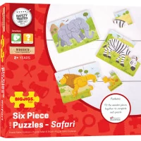 Bigjigs Toys Puzzle 3v1 safari zvieratká