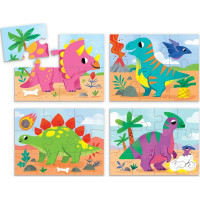 Mudpuppy Puzzle Dinosaury sada 4 v 1