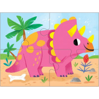 Mudpuppy Puzzle Dinosaury sada 4 v 1