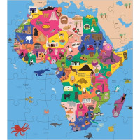 Mudpuppy Zemepisné puzzle Mapa Afriky 70 dielikov