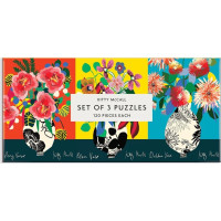 Galison Puzzle Sada Kitty McCall 120 dielikov 3v1