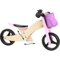 small foot Drevené odrážadlo Trike 2v1 ružové
