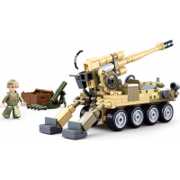 Sluban Army Model Bricks M38-B0751 Mobilný kanón 8x8 s pozemným mínometom