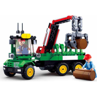 Sluban Town Farma M38-B0778 Traktor s prívesom na klády