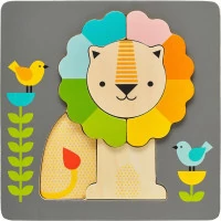 Petit Collage Drevené puzzle lev