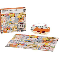 Petit Collage Puzzle zvieratká 100 ks s 3D okuliarmi