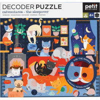 Petit Collage Puzzle mačky 100 ks s 3D okuliarmi