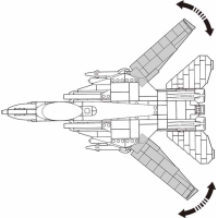 Sluban Model Bricks M38-B0755 Stíhacie lietadlo F-14 Tomcat
