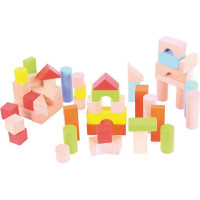 Bigjigs Baby Farebné kocky vo vedierku 50 ks
