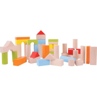 Bigjigs Baby Farebné kocky vo vedierku 50 ks