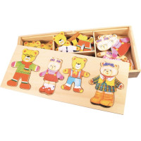 Bigjigs Toys Oblékací puzzle Medvedia rodinka