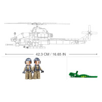 Sluban Army Model Bricks M38-B0838 Bojová helikoptéra AH-1Z Viper