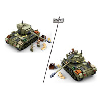 Sluban Army N38-B0860 Stredný tank 2v1 a protiletecké delo