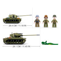 Sluban Army N38-B0860 Stredný tank 2v1 a protiletecké delo
