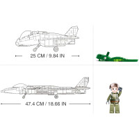 Sluban Model Bricks M38-B0931 Stíhacie lietadlo Chengdu J-20