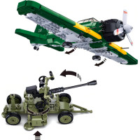 Sluban WWII M38-B1108 Stíhacie lietadlo Mitsubishi A6M Zero