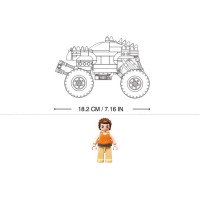 Sluban Power Bricks Naťahovací Strieborný ohnivák Off-road Monster