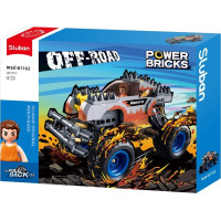 Sluban Power Bricks Naťahovací Strieborný ohnivák Off-road Monster