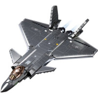 Sluban Army Model Bricks Neviditeľné lietadlo J-20 s kovovým povlakom