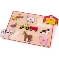 Bigjigs Toys Vkladacie puzzle Farmársky statok