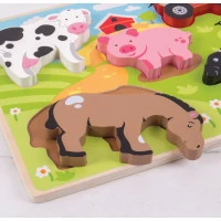 Bigjigs Toys Vkladacie puzzle farma