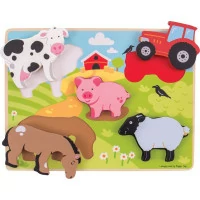 Bigjigs Toys Vkladacie puzzle farma