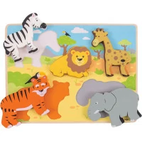 Bigjigs Toys Vkladacie puzzle safari