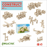 Walachia Drevená skladacia stavebnica Construct 67 dielov