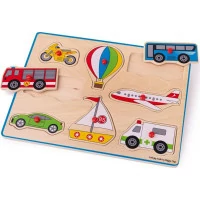 Bigjigs Toys Vkladacie puzzle dopravné prostriedky
