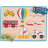 Bigjigs Toys Vkladacie puzzle dopravné prostriedky