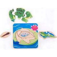 Bigjigs Toys Vkladacie puzzle životné cykly žaby