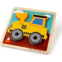 Bigjigs Toys Vkladacie puzzle Bager