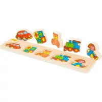 Bigjigs Baby Drevené vkladacie puzzle hračky