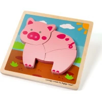 Bigjigs Toys Vkladacie puzzle Prasiatko