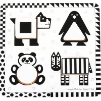 Bigjigs Toys Drevené vkladacie puzzle čiernobiele tvary 1