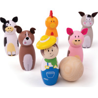Bigjigs Toys Drevené kolky farma