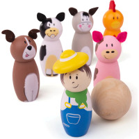 Bigjigs Toys Drevené kolky farma