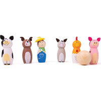 Bigjigs Toys Drevené kolky farma