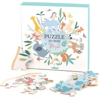 Vilac Okrúhle 24dielne puzzle Svet od Sarah Betz