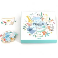 Vilac Okrúhle 24dielne puzzle Svet od Sarah Betz