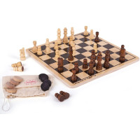 Bigjigs Toys Drevený šach a dáma