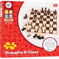 Bigjigs Toys Drevený šach a dáma
