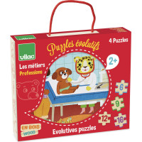 Vilac Drevené puzzle Povolanie 4v1
